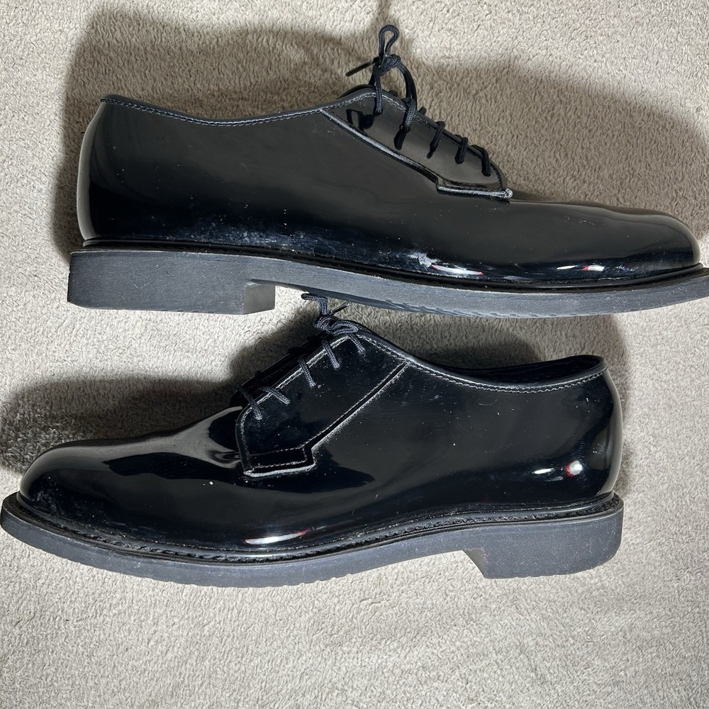 Batesβ Lites 00942 Men's Black High Gloss Oxford Uniform Dress Shoes Size 9.5 D